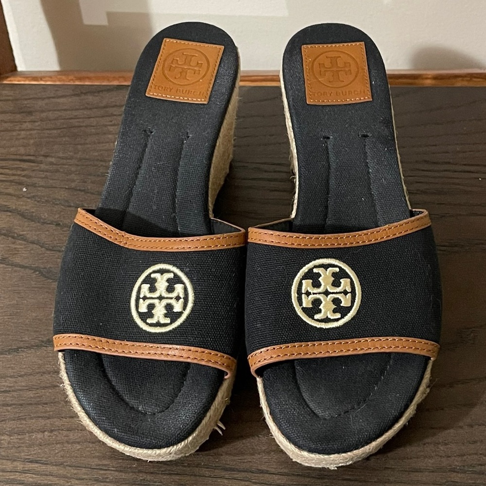 Tory Burch Canvas Espadrille Wedge